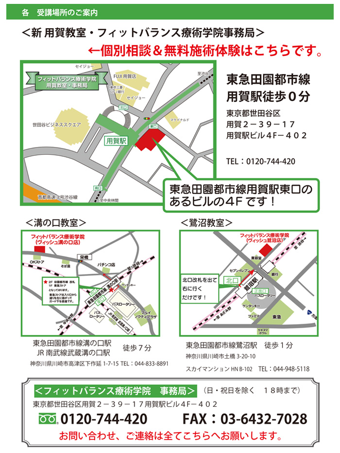 人気の フィットバランス療術学院 独立起業実践講座、集客システム実践 